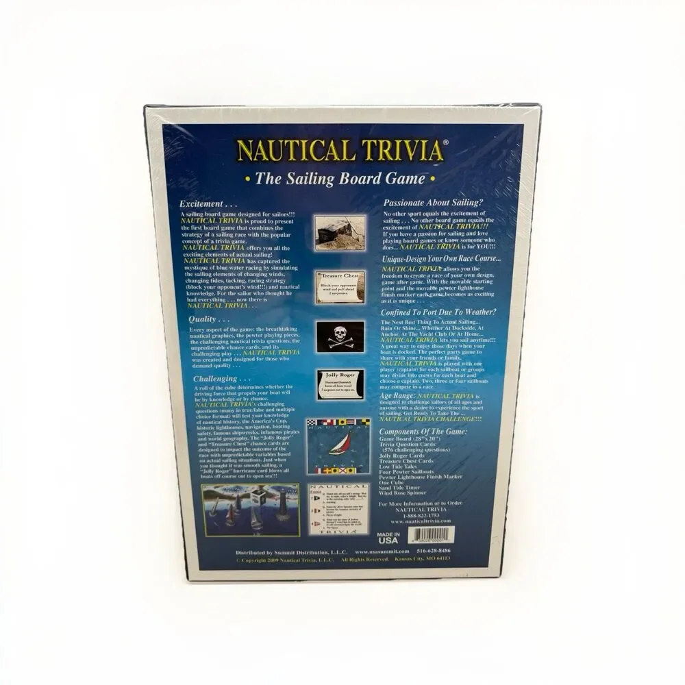 Nautical Trivia The Sailing Board Game 2009 Summit Distribution